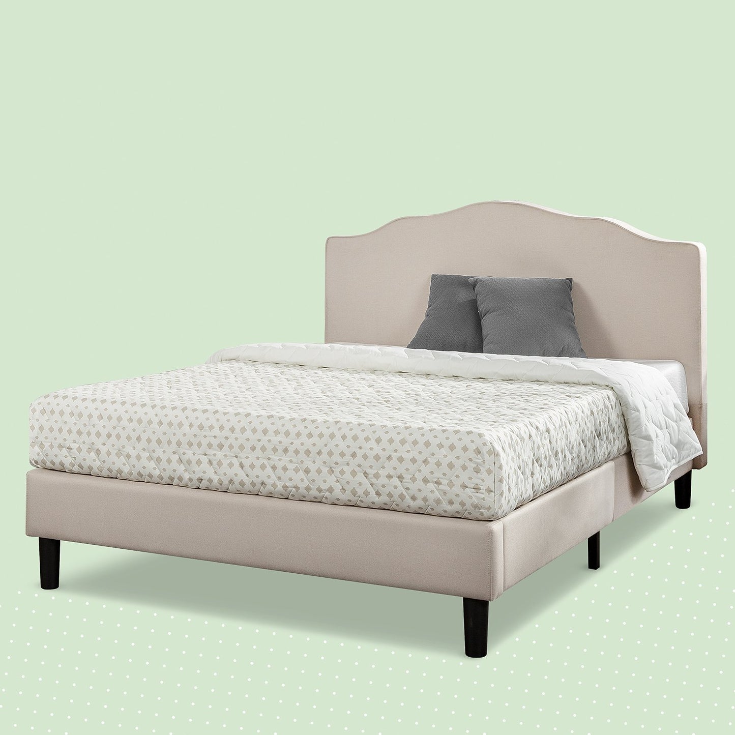 Paris Upholstered Scalloped Platform Bed Frame