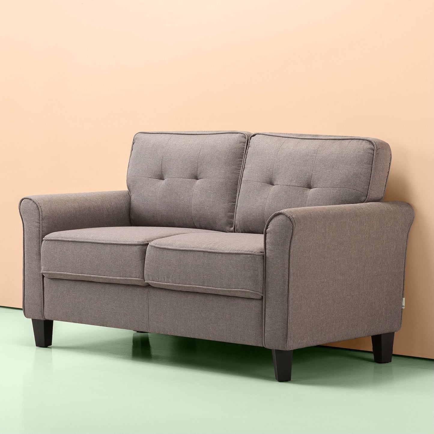 Sand Grey Traditional Loveseat