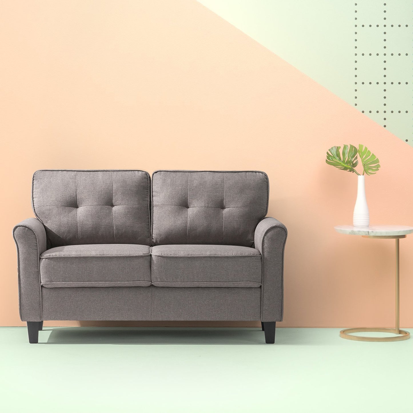 Sand Grey Traditional Loveseat