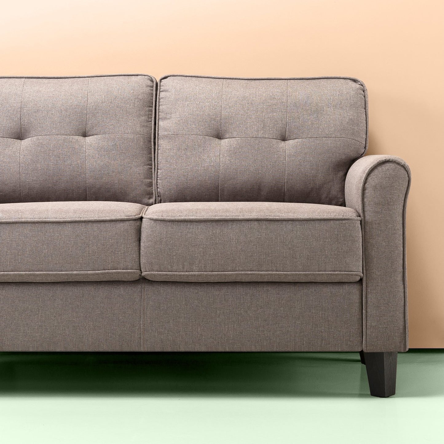 Sand Grey Traditional Loveseat