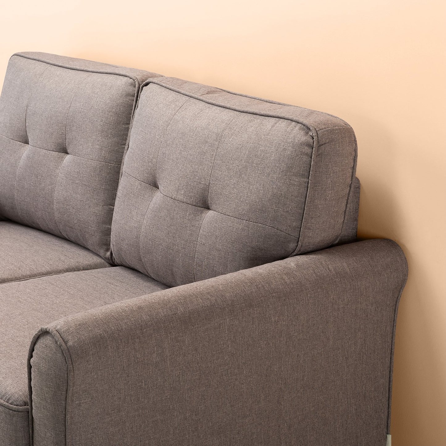 Sand Grey Traditional Loveseat