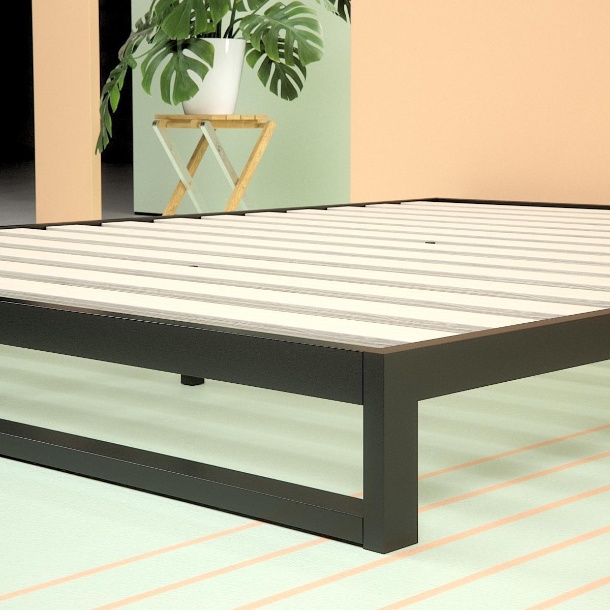 Steel Low Profile Platform Bed Frame - corner shot