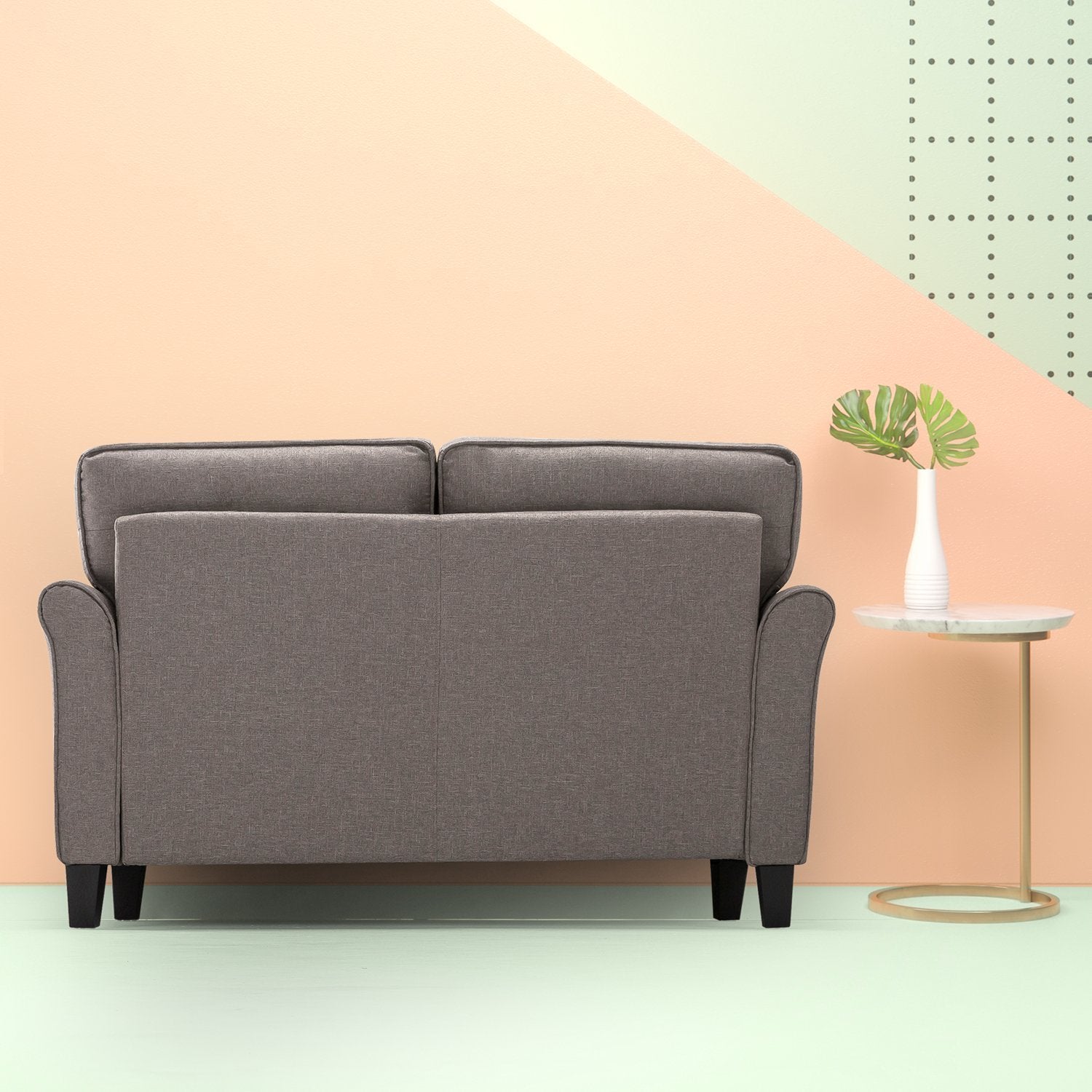 Sand Grey Traditional Loveseat